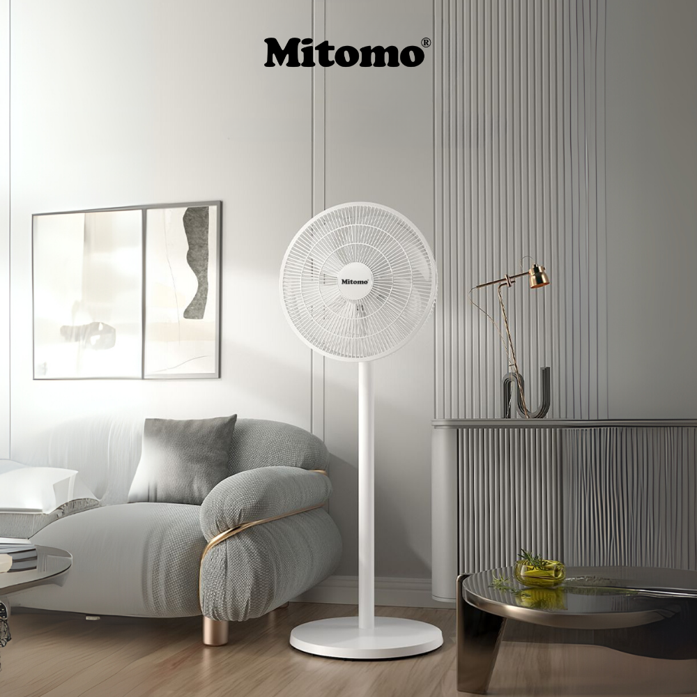 Quạt đứng cao cấp Mitomo FCE-60AE MAX – Điều khiển phím cơ, 3 tốc độ gió hàng chính hãng