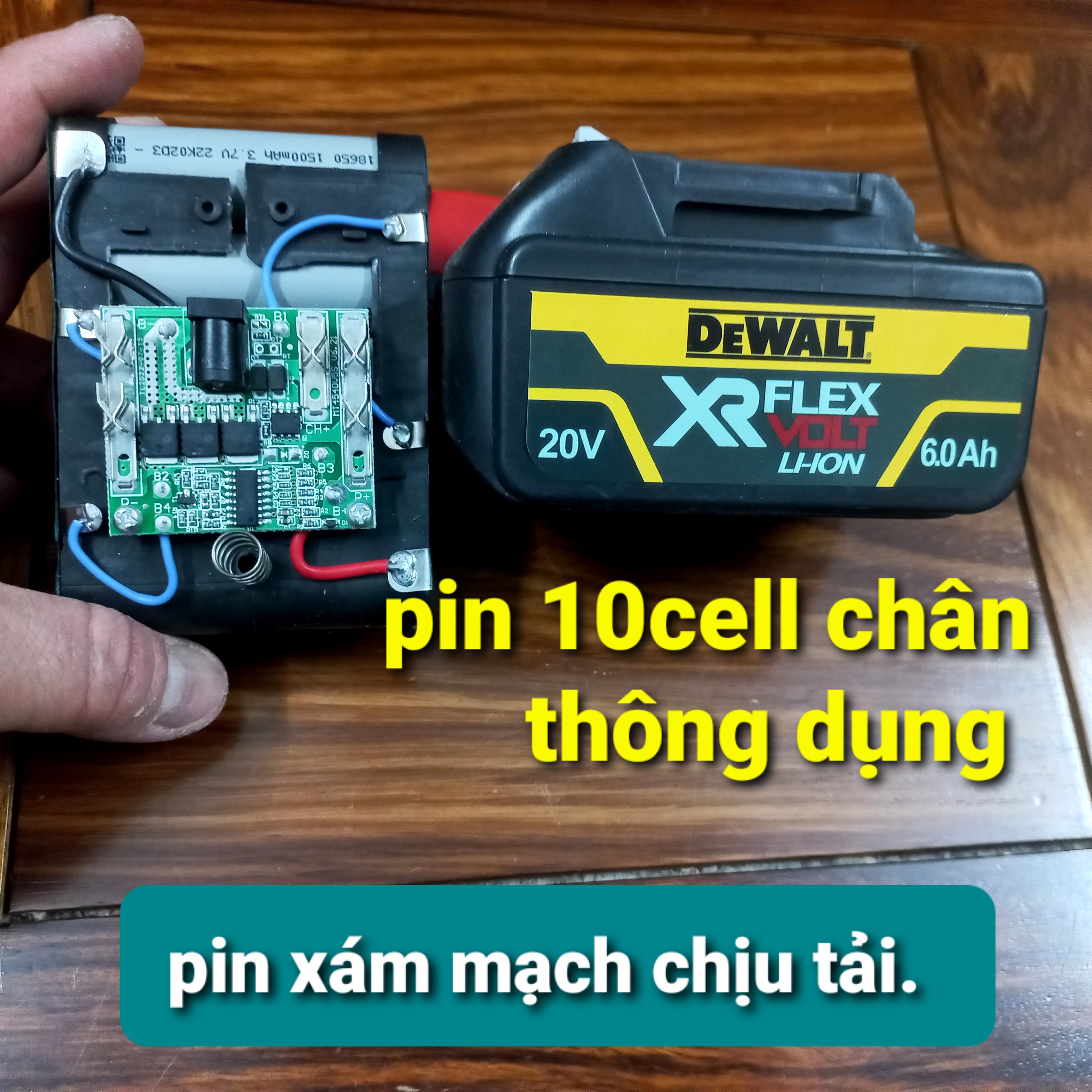 Pin máy khoan dewalt 10cell