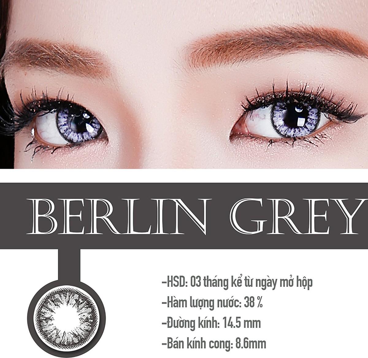 [Một miếng] Kính Áp Tròng Dùng 3 Tháng Eye Secret KM3T - Berlin Grey (3 Độ)