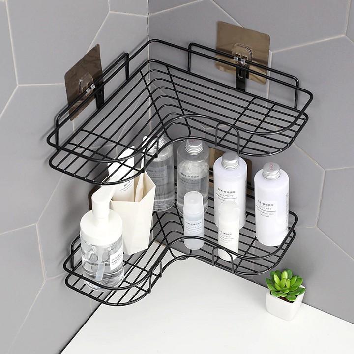 Kệ đựng đồ đa năngKệ góc dán tường-Kệ đựng đồ nhà tắm bằng kim loại