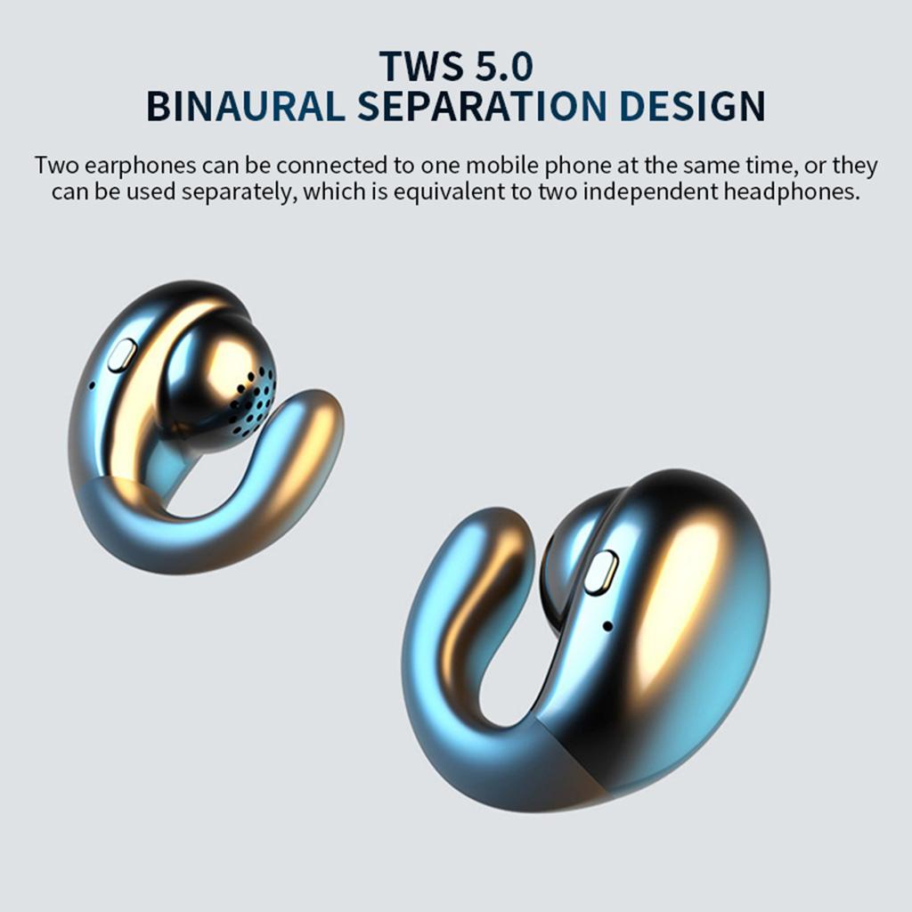 Bluetooth Earphone Earbuds Mini Wireless Headphones,Bone Conduction, Built-in Mic, True Wireless Bluetooth 5.0 in-Ear Headsets, 2000mA Charging Box