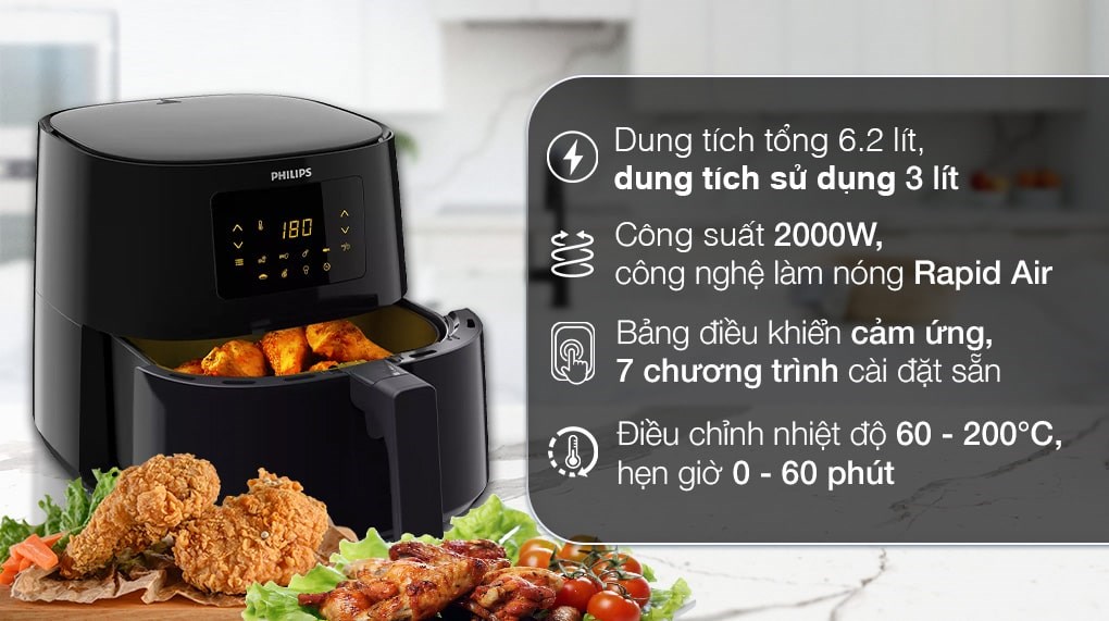 NỒI CHIÊN PHILIPS  HD9270/90- HÀNG CHÍNH HÃNG