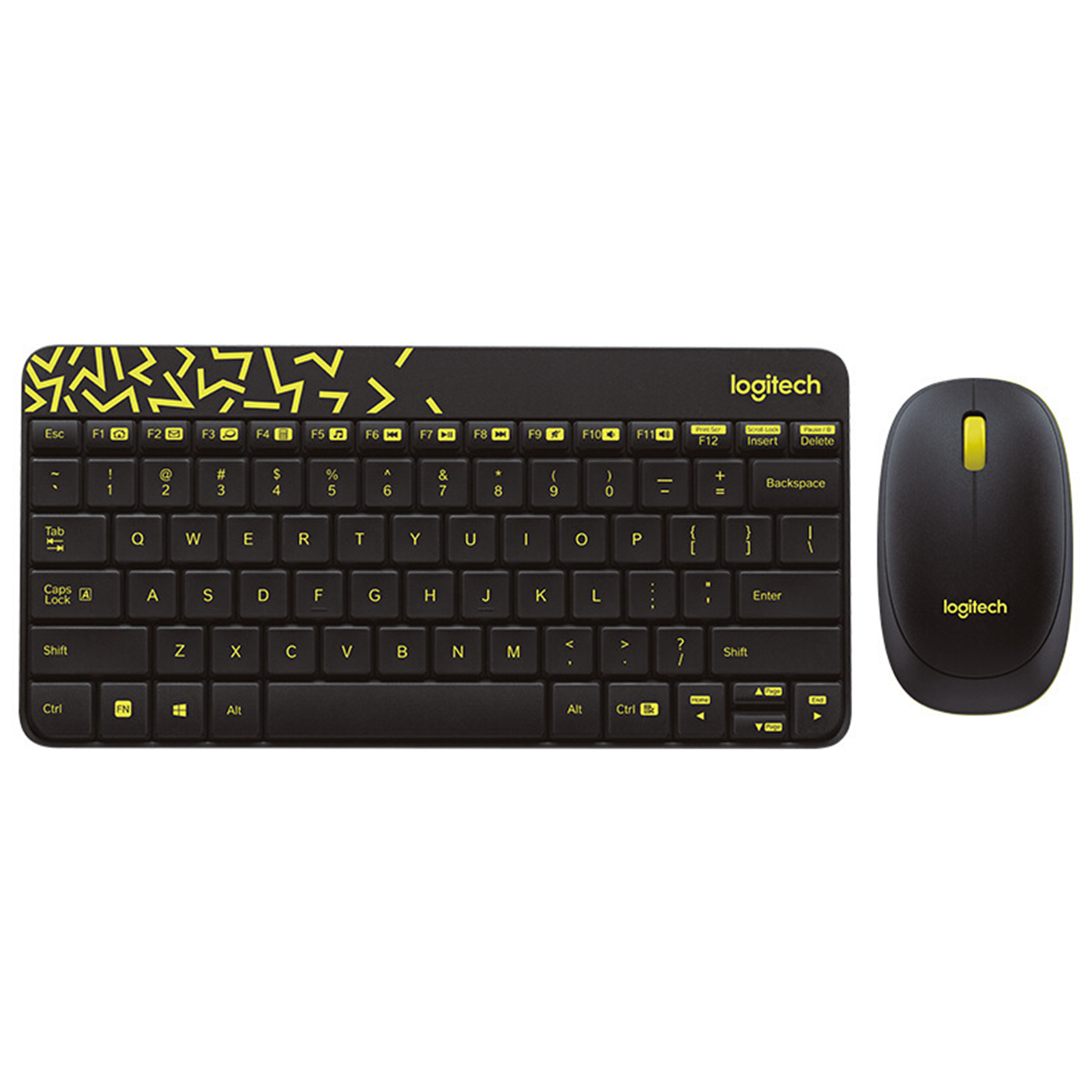 Logitech MK240 Nano Wireless Keyboard and Mouse Combo for Desktop Laptop Computer Home Office Using (White)
