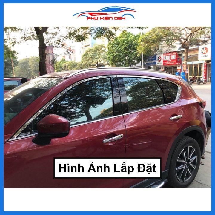 Bộ nẹp viền cong kính Inox Cho Mazda Cx5 2018-2022