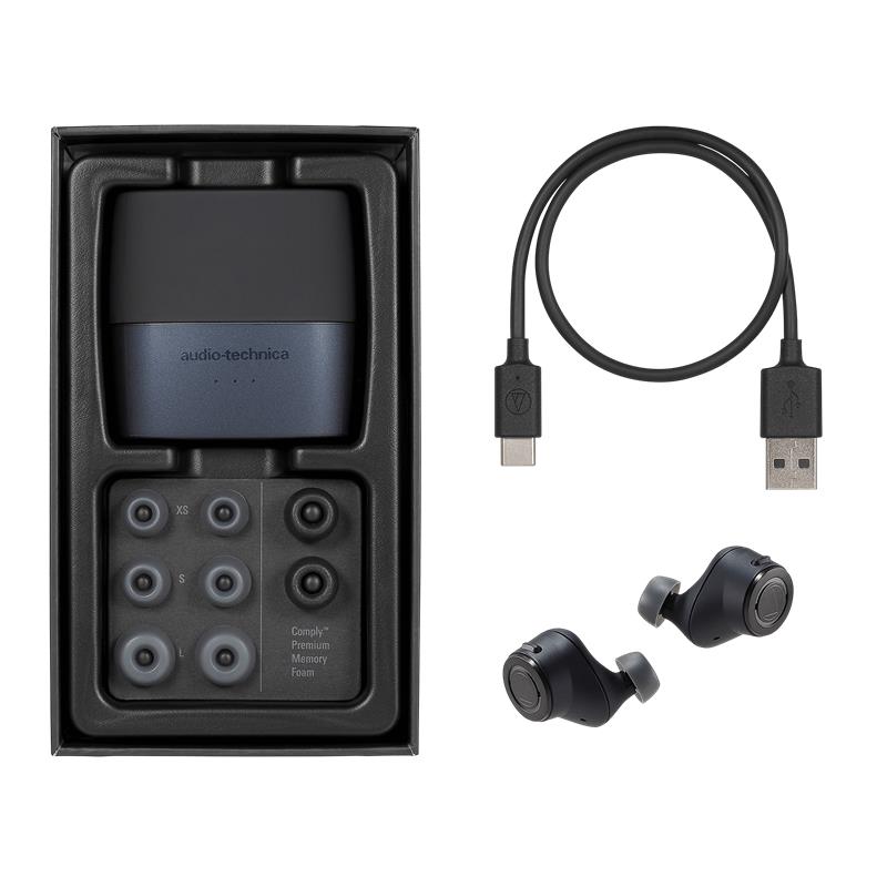 Tai nghe không dây chống ồn chủ động ANC QuietPoint Audio-Technica ATH-ANC300TW - HÀNG CHÍNH HÃNG