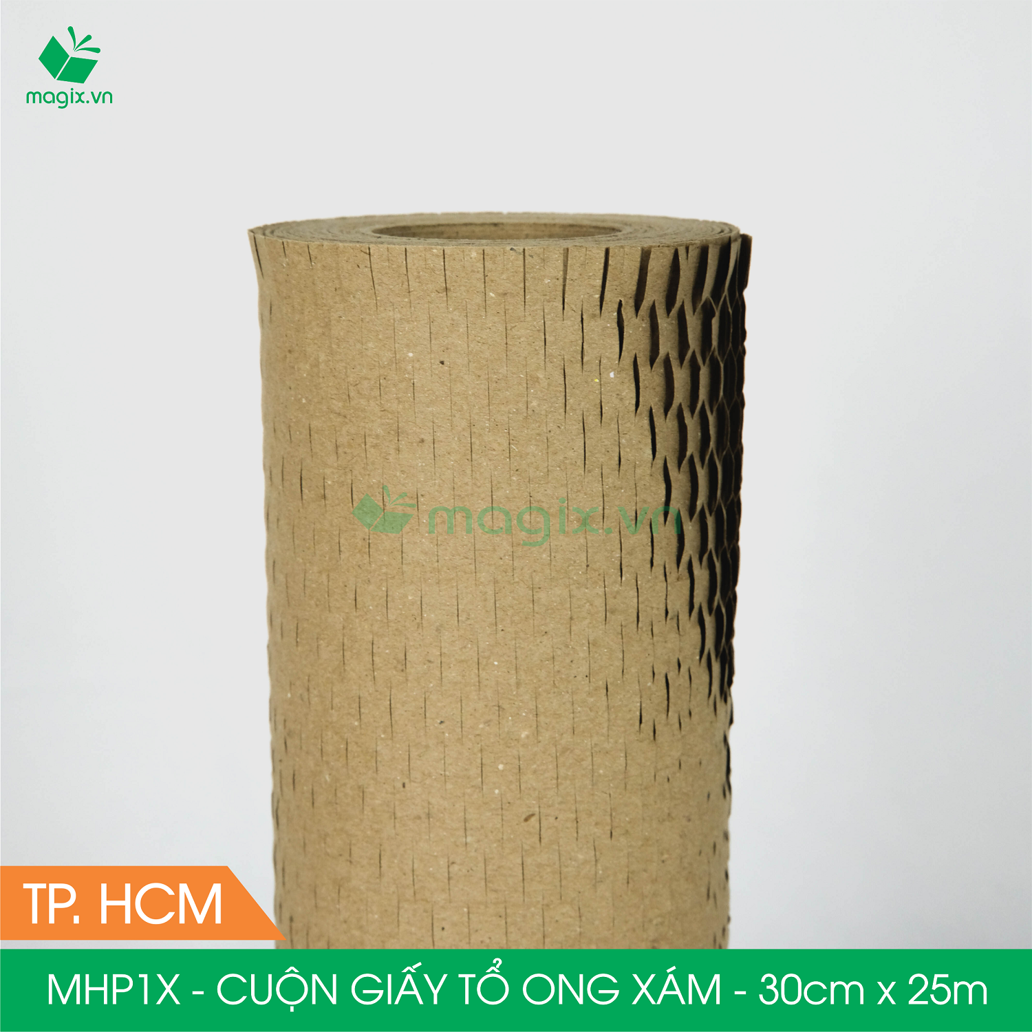 MHP1X - 30cm x 25m - Cuộn giấy tổ ong chống sốc - Kraft xám Siêu Tiết Kiệm ECONO