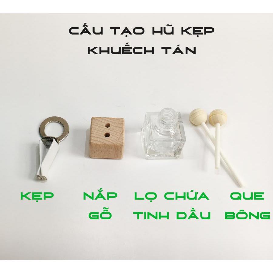 Lọ khuếch tán tinh dầu vỏ bưởi 10ml gắn máy lạnh, quạt, ô tô và phòng tắm