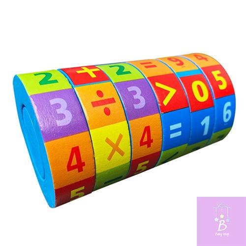 Rubik Toán Học Bằng Gỗ Nhiều Phép Tính Đa Dạng Giúp Bé Vừa Chơi Vừa Học
