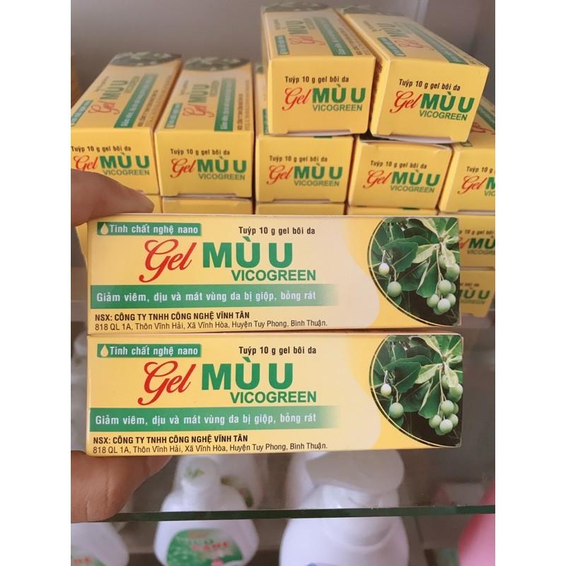 Gel Mù U làm dịu mát vùng da bỏng cháy nắng T/10gr