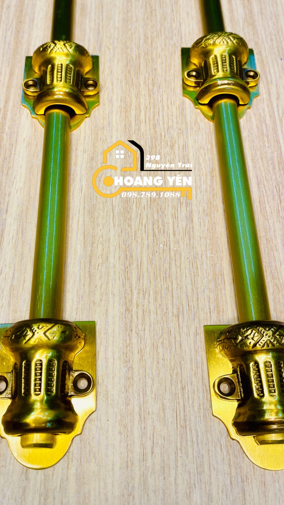 Chốt cửa bằng đồng T&D , chốt đồng cửa cổng dài 80cm - 1m
