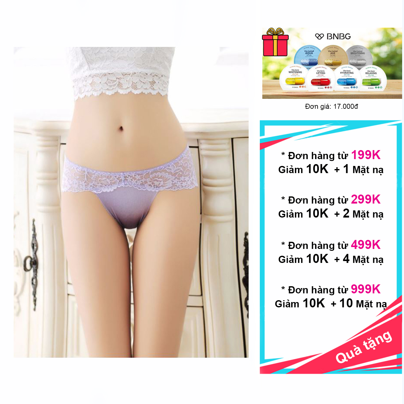Combo 4 quần lót ren nữ sexy cao cấp