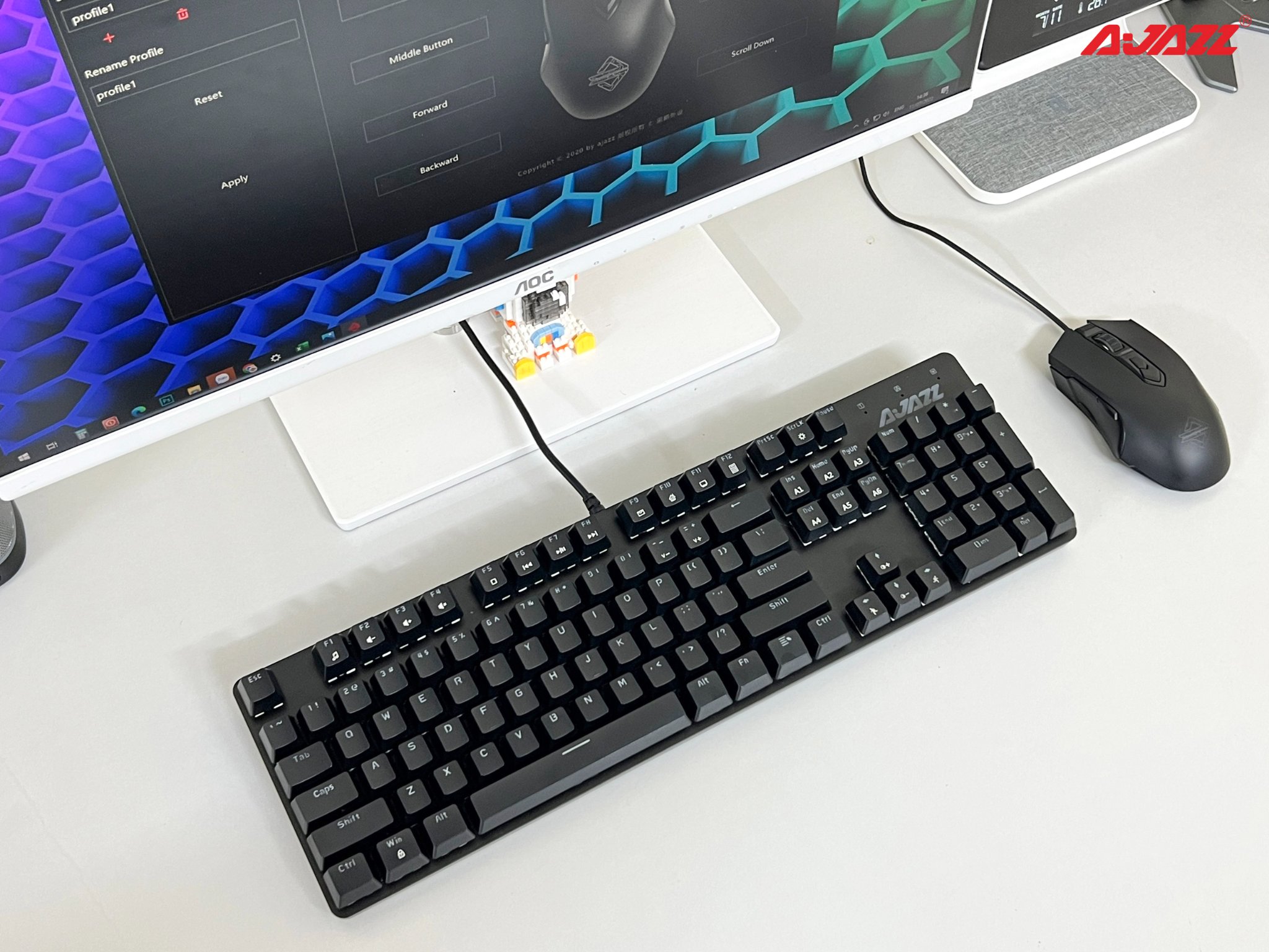 Combo bàn phím chuột gaming Ajazz DKM160 - Hàng Chính hãng