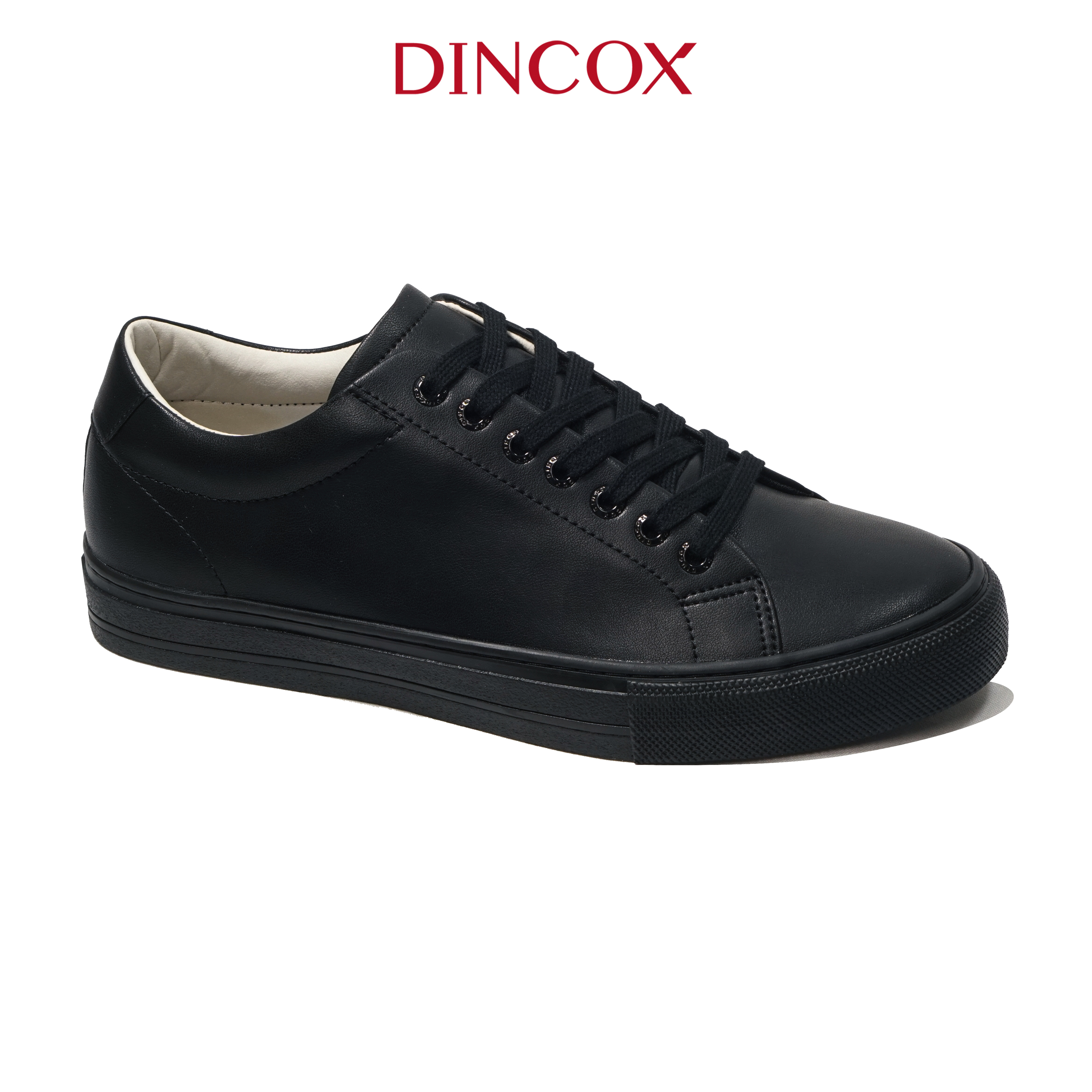 Giày Sneaker Da Unisex DINCOX D20 Black Năng Động Cá Tính