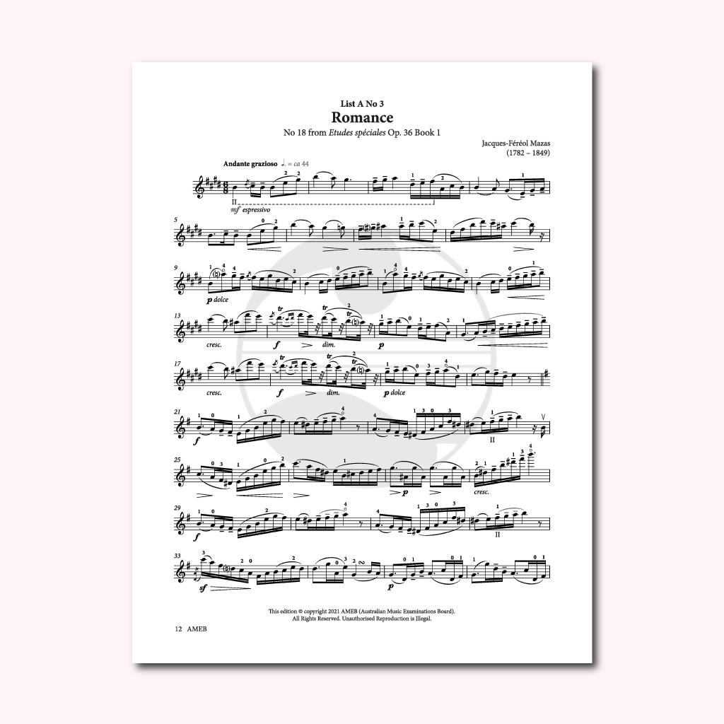Sách Violin AMEB Series 10 Grade 7
