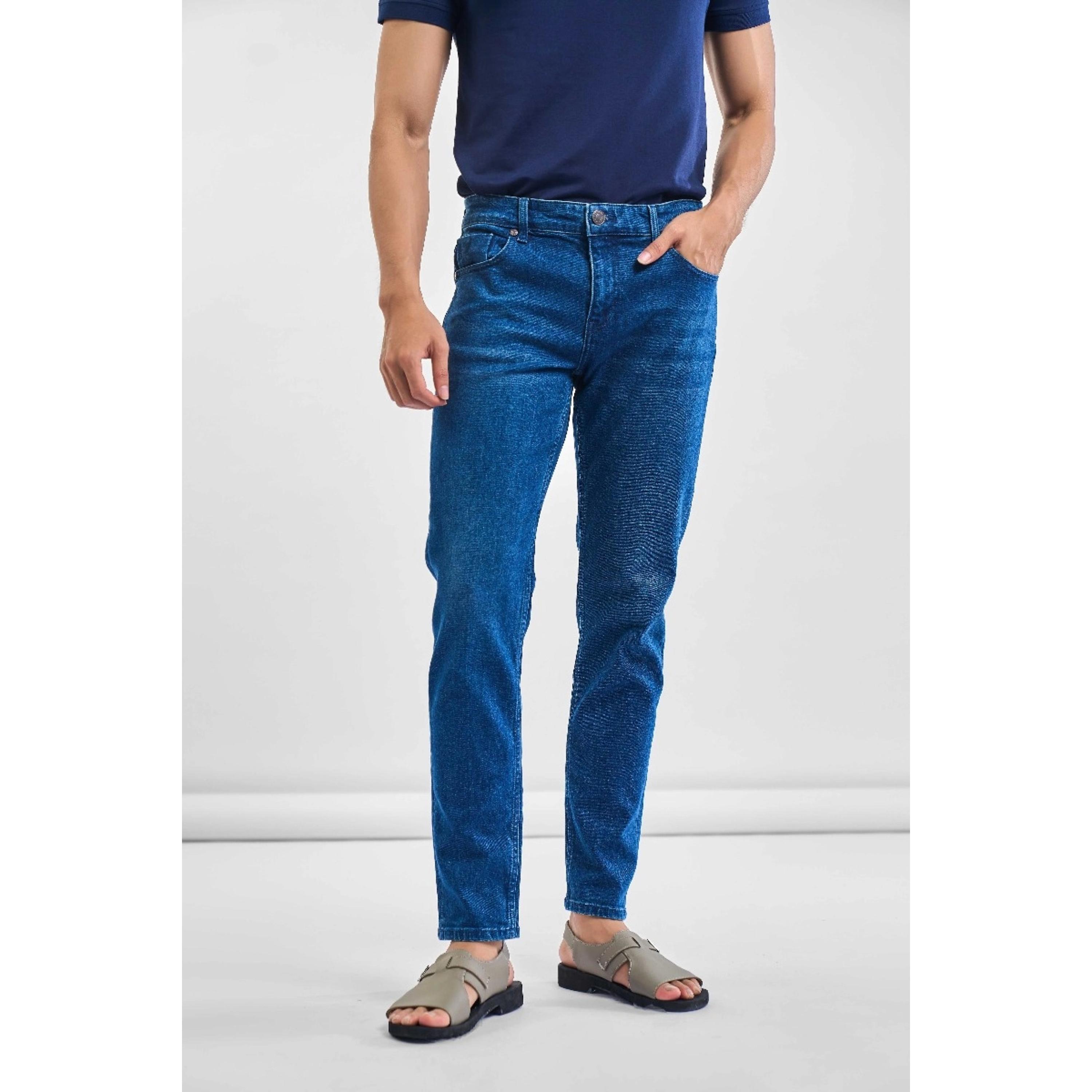 Quần Jeans OWEN nam dáng Slimfit co dãn không phai màu mã QJS230161