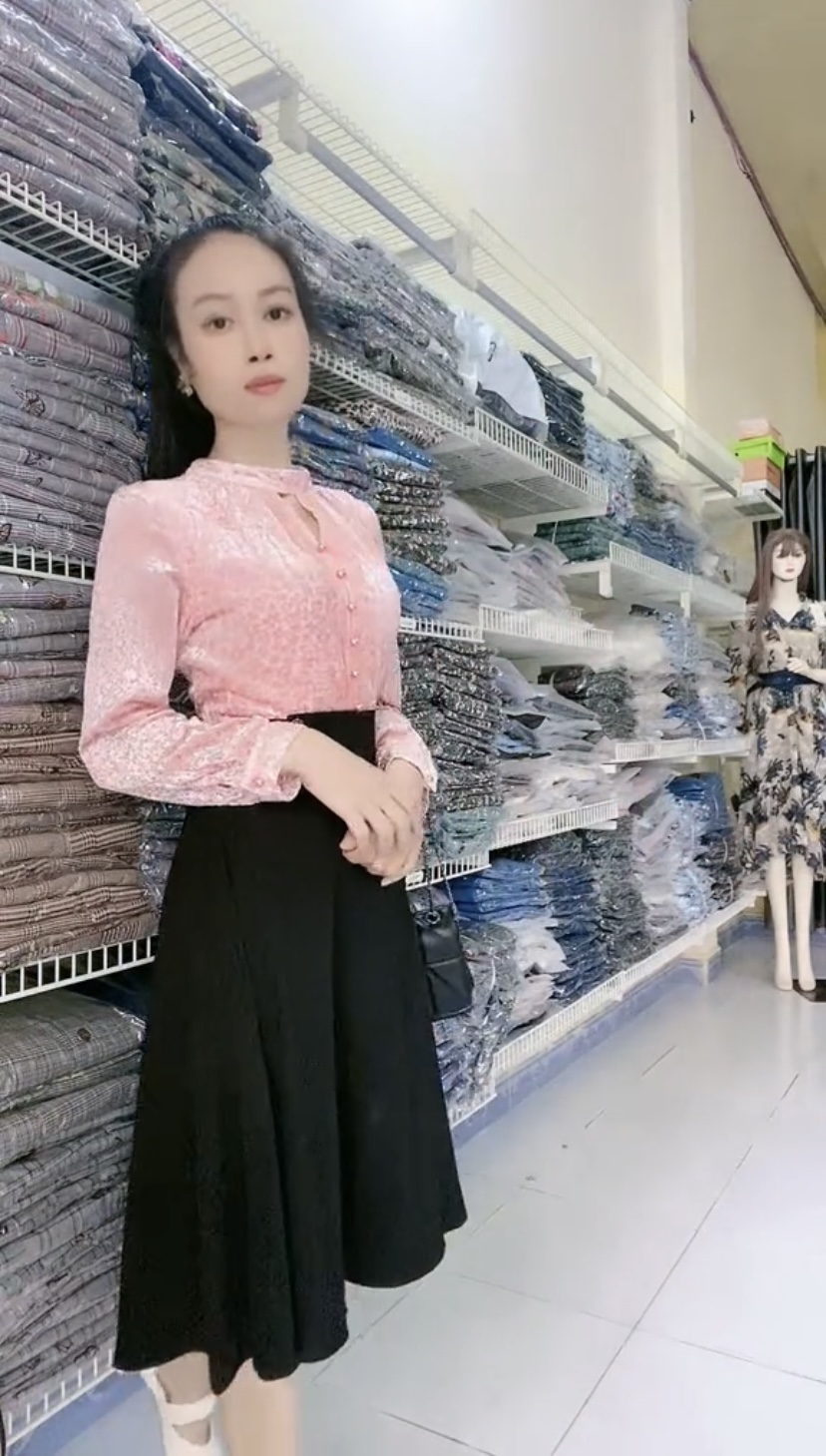 Đầm liền eo cao tựa set áo sơ vin chân váy Myqlothing.