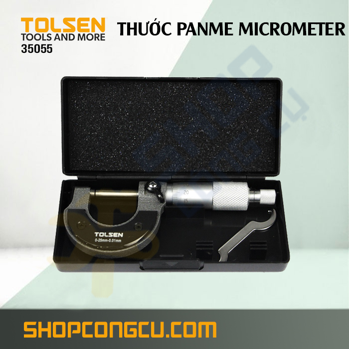 Thước micrometer 25mm Tolsen 35055