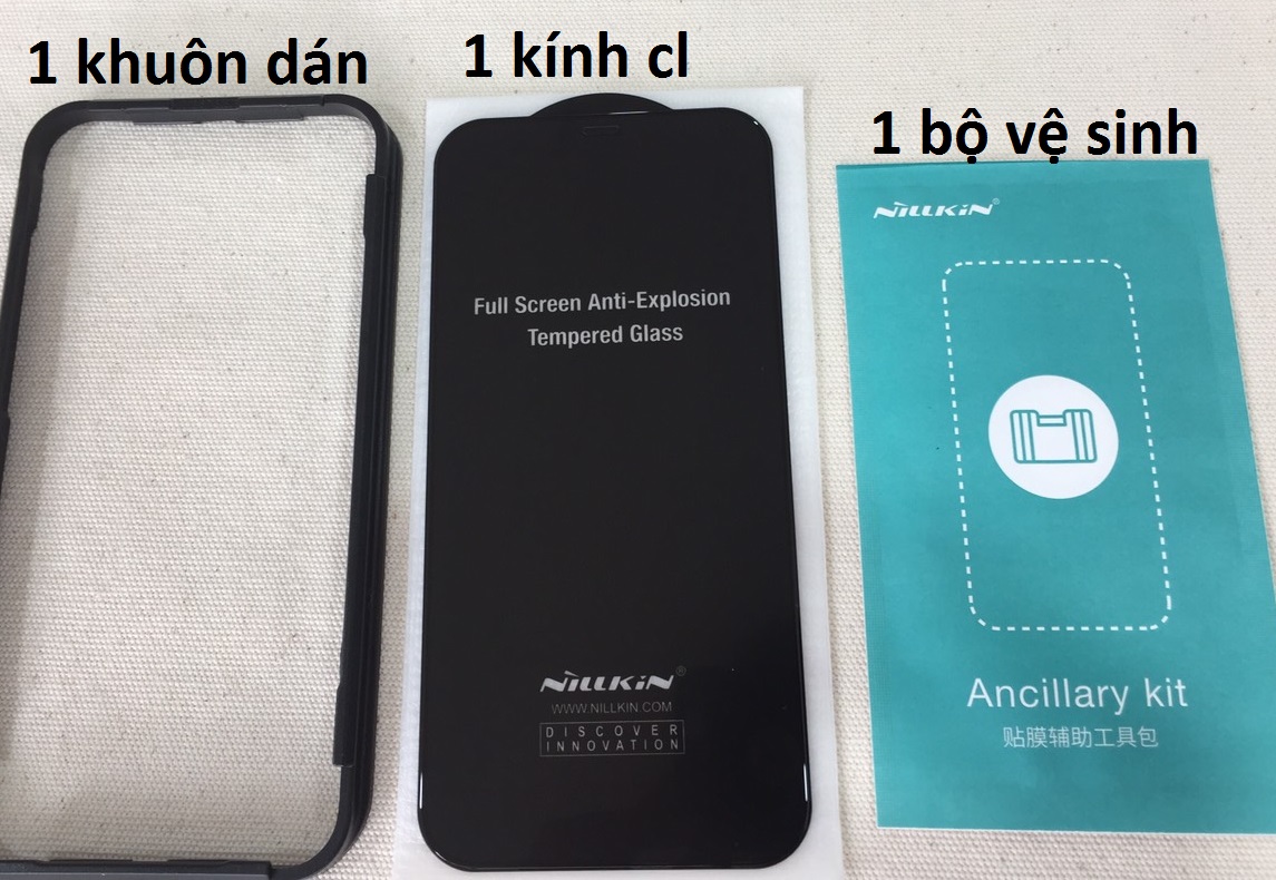 Kính full màn hinh chống vân tay cho iP 12 / 12 Pro /12 Promax Nillkin FogMirror - Hàng chính hãng