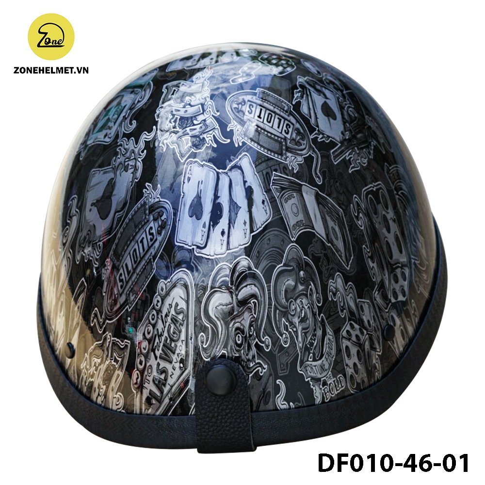 Mũ bảo hiểm 1/2 đầu Zone Helmet – Dành cho Phượt thủ Z02 ( Mã DF010-46-01)