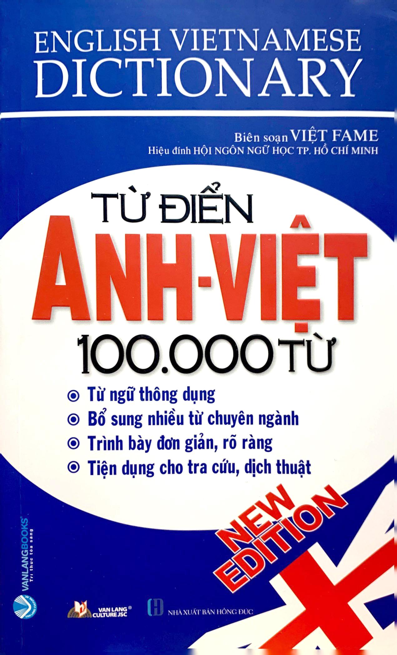 Từ Điển Anh - Việt 100.000 Từ