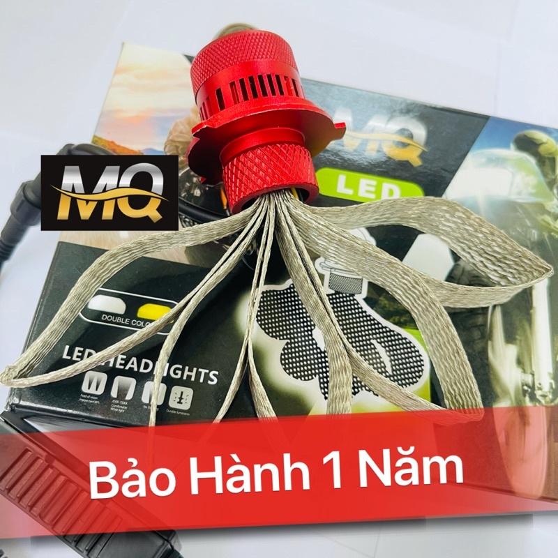 Đèn pha siêu sáng xe máy ô tô cốt vàng pha trắng đuôi công xài điện máy bản đặc biệt cho khách víp