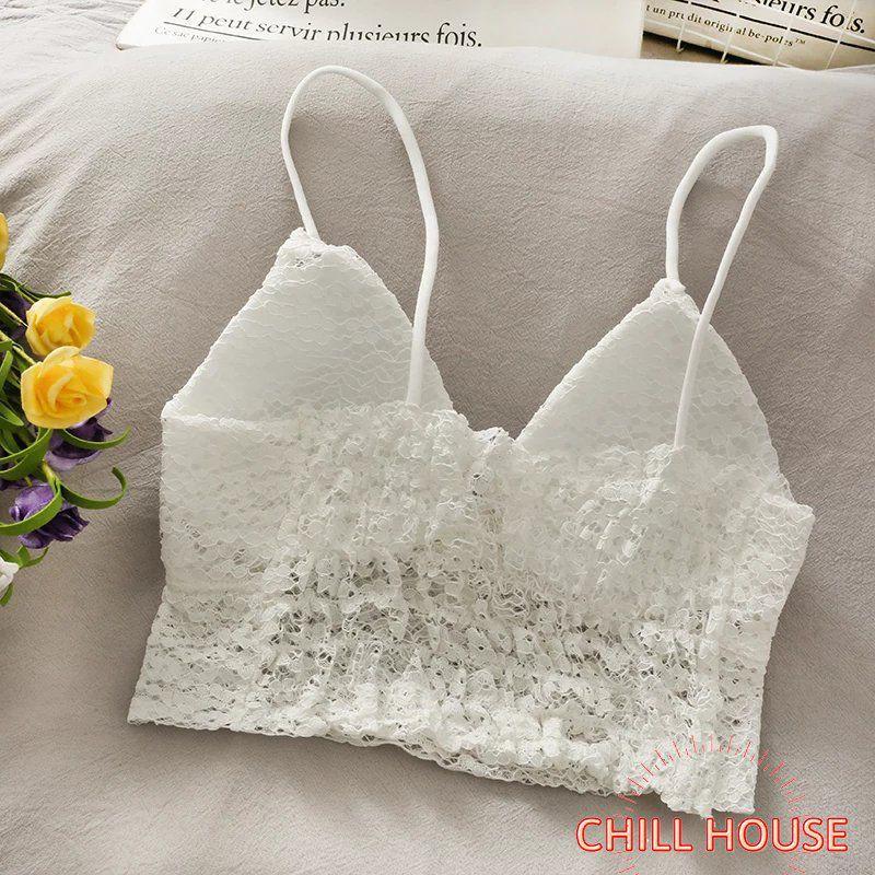 MỚI*Áo bra ren hai dây mảnh hoa nhí chun lưng nhẹ nhàng sexy - CHILLHOUSE