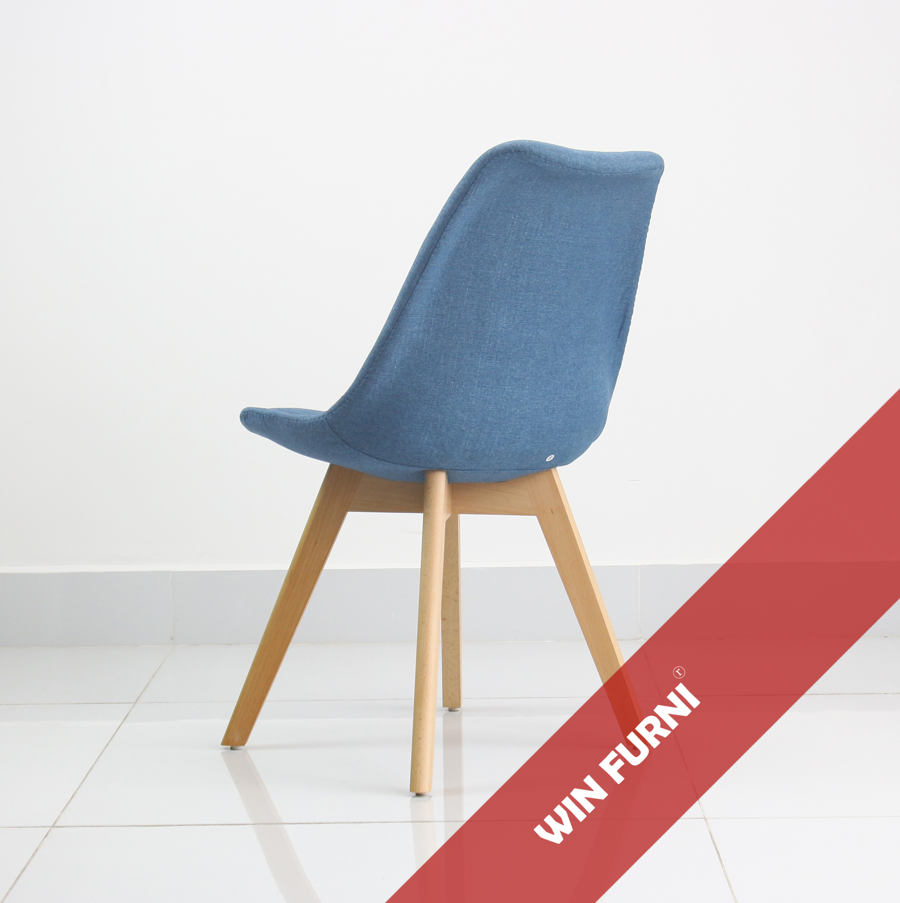 Ghế Bàn Ăn Hiện Đại Nordica Chair - Mặt Nệm Bọc Vải Bố Thoáng Khí - Chân Gỗ Sồi Tự Nhiên