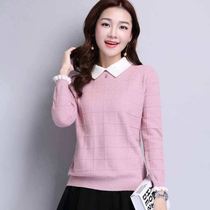 ÁO LEN HAZOLE CỔ BẺ HÀNG NHẬP LEN MỊN ĐẸP 01336 4