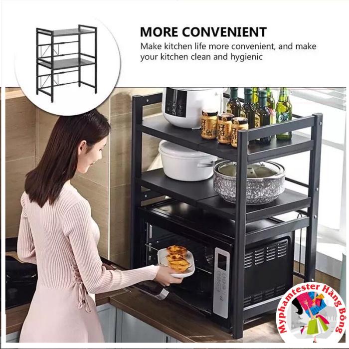 Kệ lò vi sóng THÉP ĐEN chắc chắn 1 tầng, 2 tầng