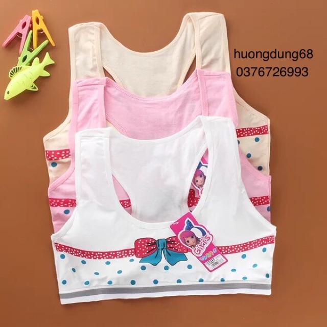 Bra / Áo Lá Học Sinh Mút Mỏng Chấm Bi Xuất Hàn Hàng Loại Đẹp