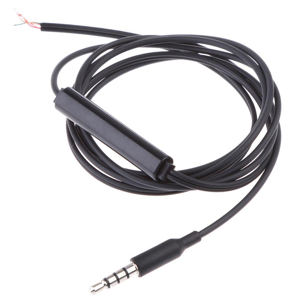 2-3pack 3.5mm DIY Earphone Audio Cable with Mic Volume Control Headphone Wire