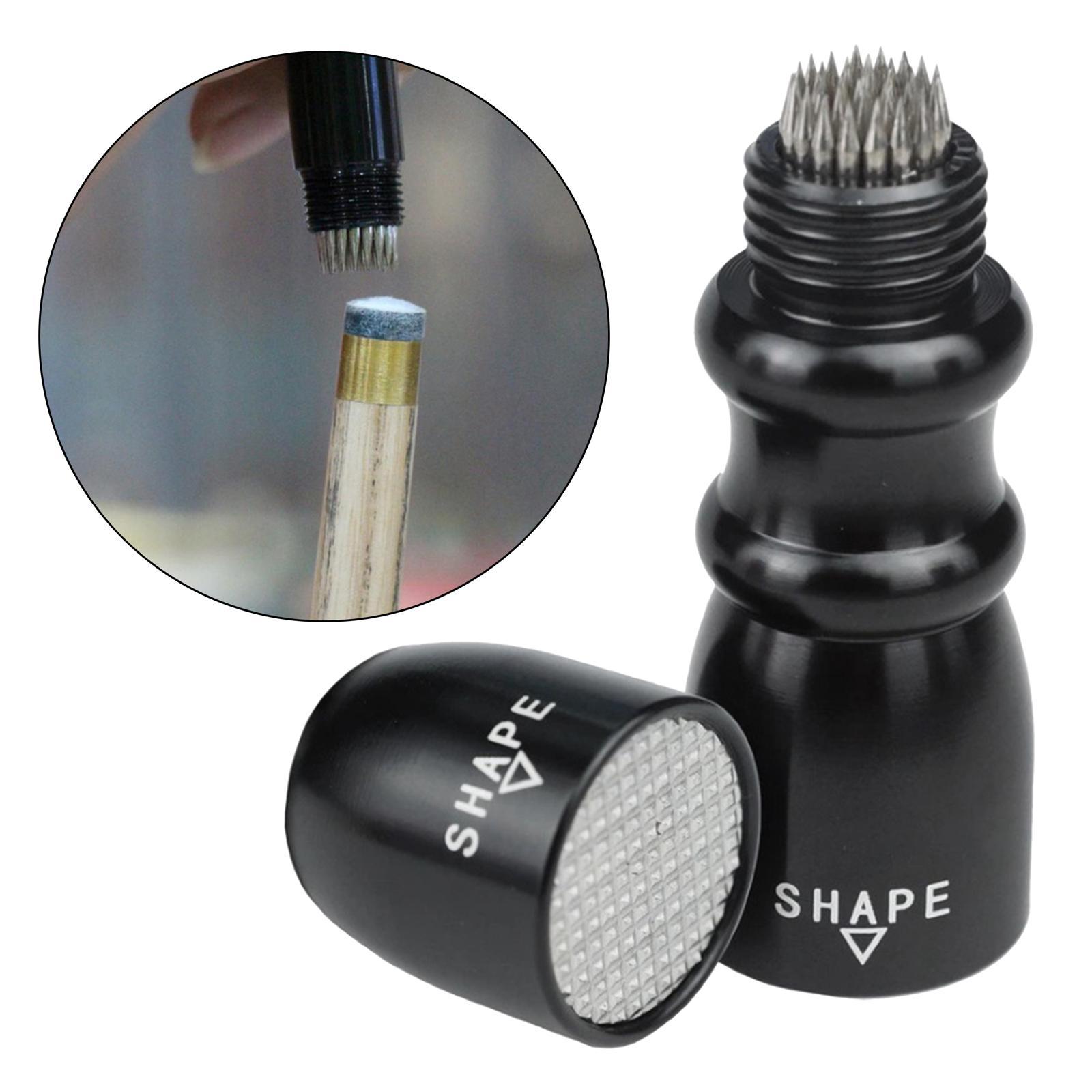 2xAluminum Alloy Billiards Bowtie 3 in 1 Pool Cue Tip Tools Black