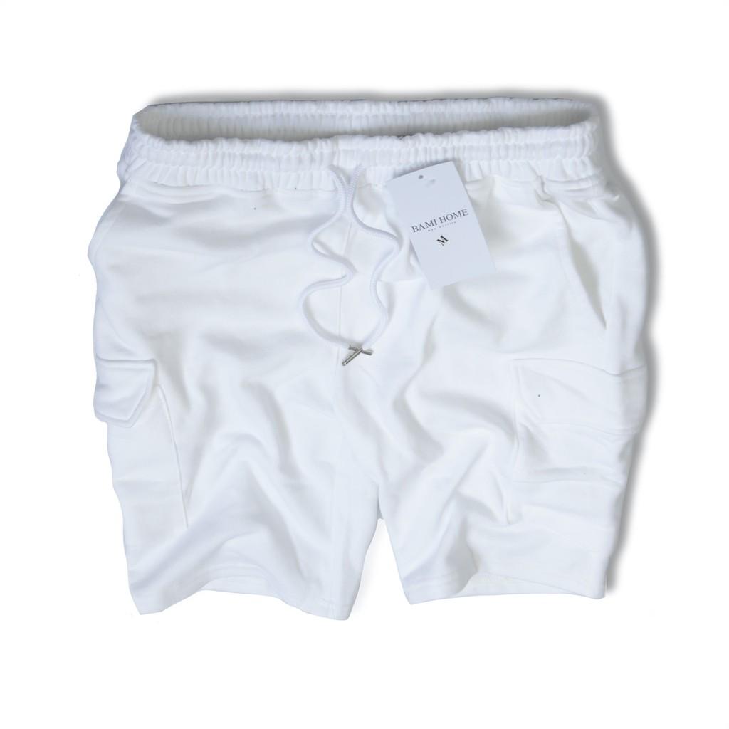 Quần short nỉ túi hộp BAMI HOME chất nỉ dày dặn, túi hộp phong cách cá tính QSN- 011