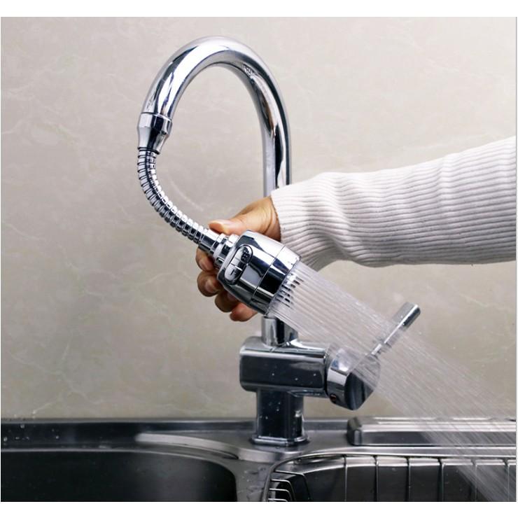 Đầu vòi rửa bát tăng áp lực nước Xoay 180 độ loại dài