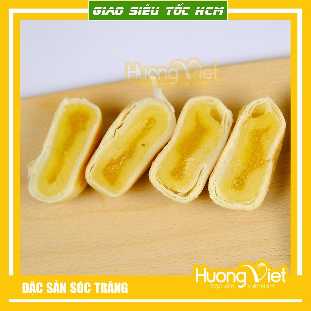 Bánh pía kim sa bí đỏ tan chảy 500g, bánh pía kim sa chay không trứng muối