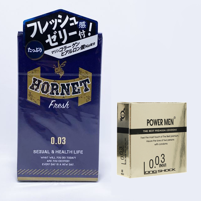 Bao Cao Su 0.03 Siêu Mỏng Hương Bạc Hà Jex Hornet Fresh  + Bcs Siêu Mỏng Chống Xuất Tinh Sớm Power Men 0.03 Invi Long Shock  - Hàng Chính Hãng 100% - Che Tên Sản Phẩm