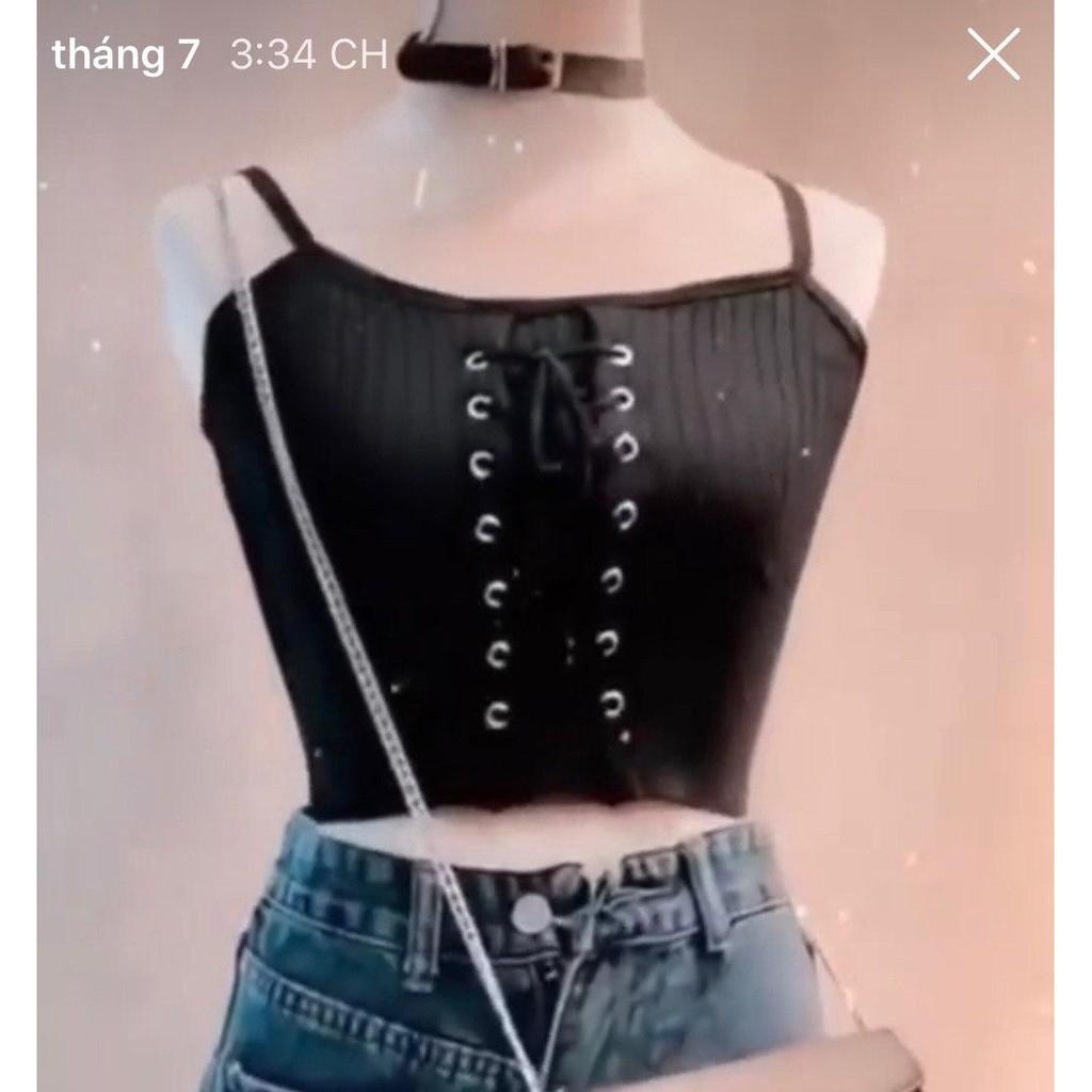 LACEUP CAMI CROPTOP