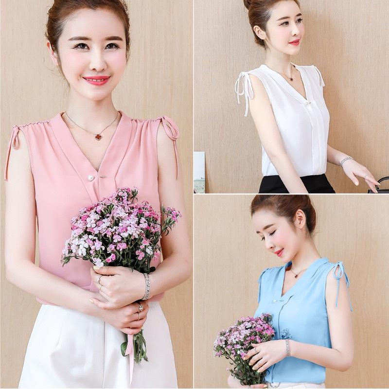 Áo sát nách, áo sát nách cổ V, chất liệu lụa thái mềm mịn, thoáng mát, kiểu dáng trẻ trung năng động