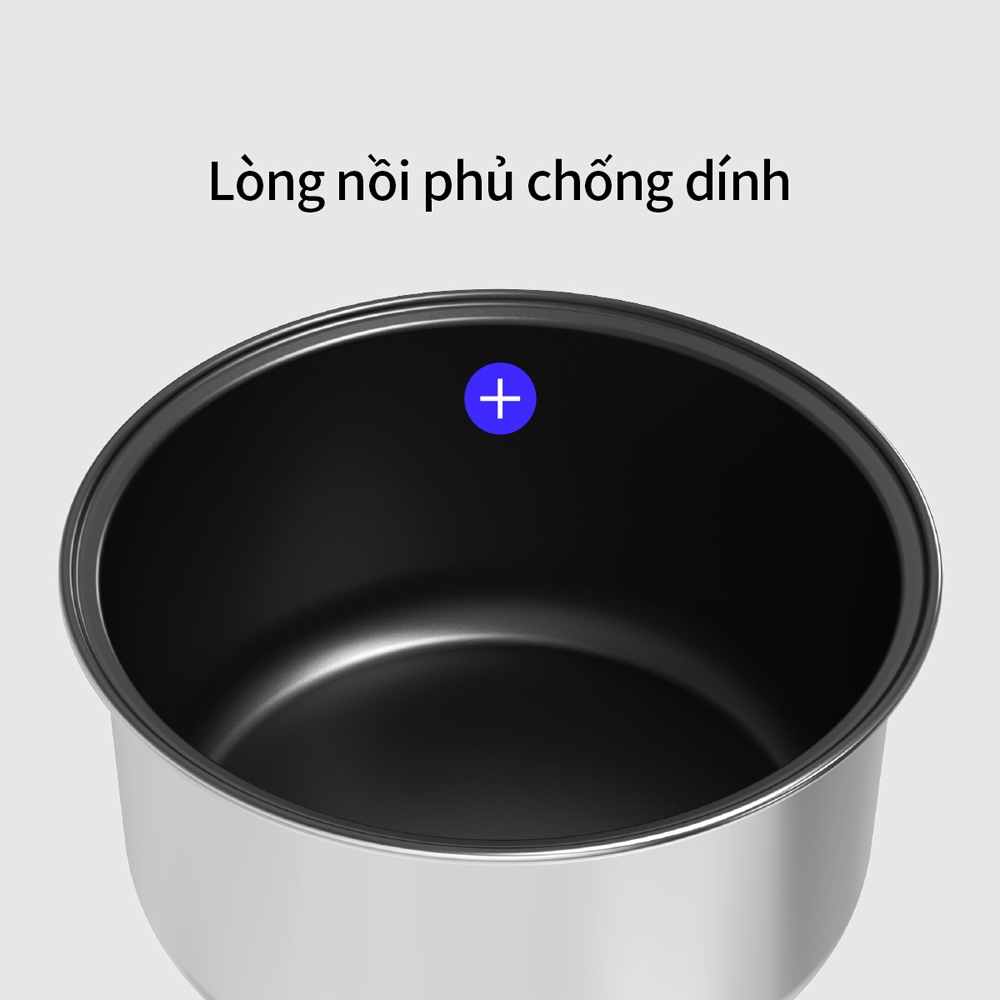 Nồi cơm điện LocknLock EJR442IVY One-switch Rice Cooker 1.5L Kèm Khay Hấp Đa Năng - Màu Ngà - Hàng Chính Hãng - JoyMall
