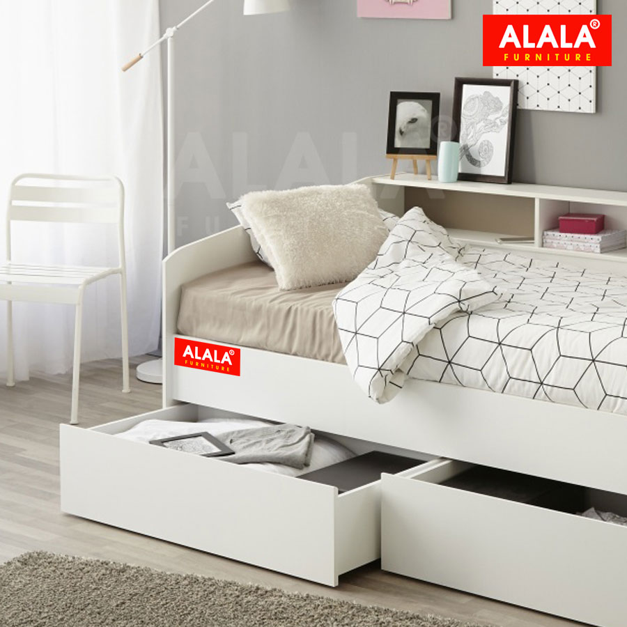 Giường ngủ ALALA46 + 2 hộc kéo / Miễn phí vận chuyển và lắp đặt/ Đổi trả 30 ngày/ Sản phẩm được bảo hành 5 năm từ thương hiệu ALALA/ Chịu lực 700kg