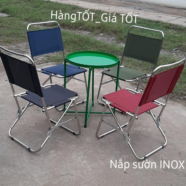 Ghế xếp inox cà phê trà chanh .HÀNG CHUẨN LOẠI 1_ SIÊU DÀY