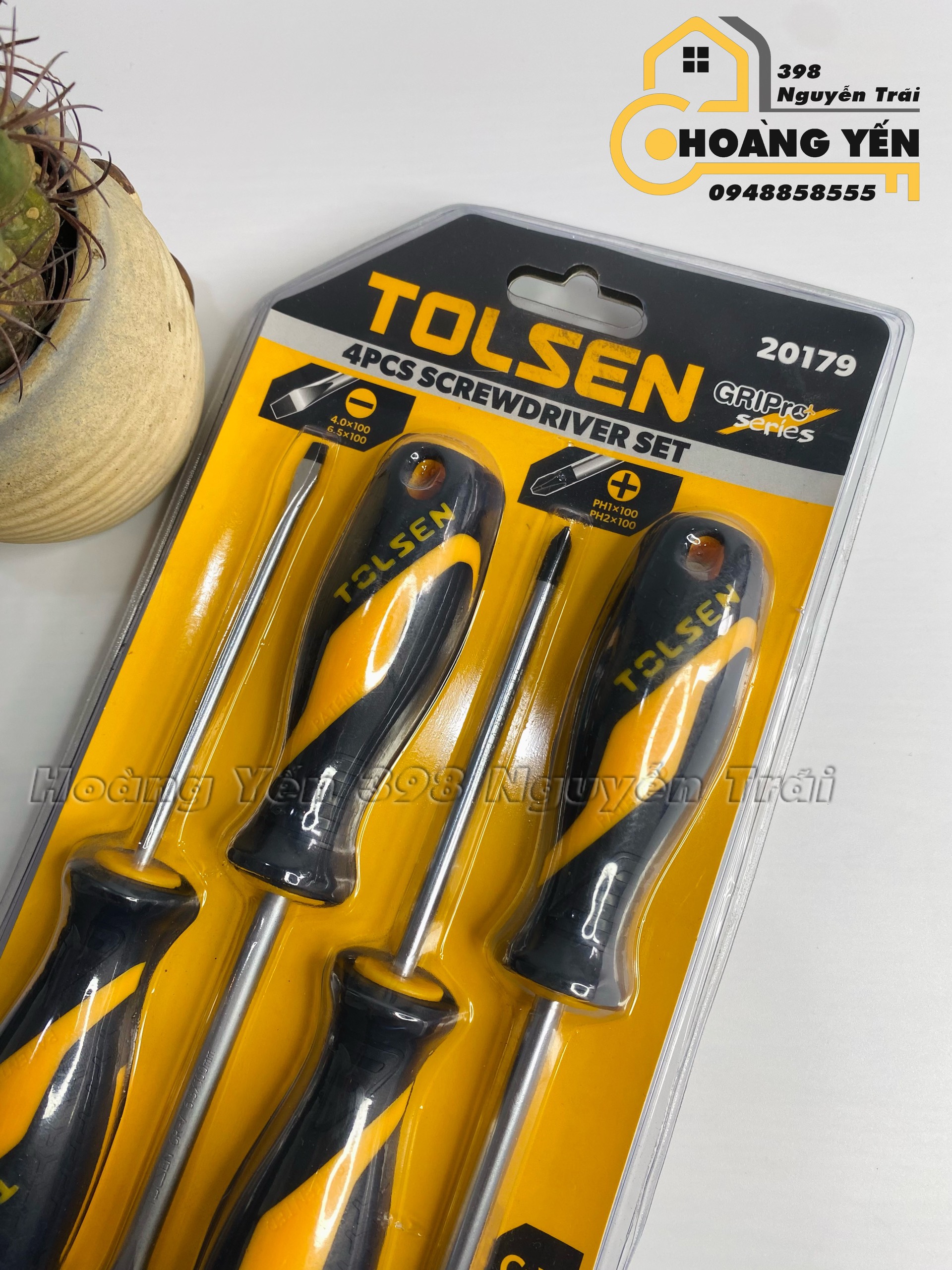 Bộ Tua Vít 4PCS TOLSEN 20179 Đầu Từ Tính Hoàn Thiện