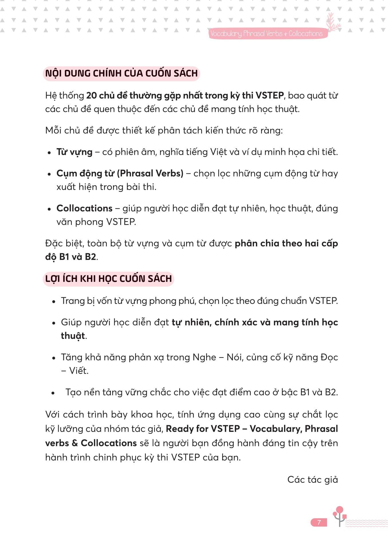 Sách - Ready For VSTEP - Vocabulary, Phrasal Verbs And Collocation B1 B2 - ảnh 6