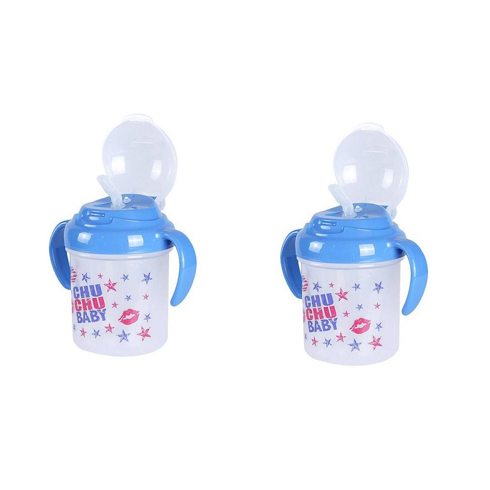 Bình nước có ống hút Chuchu 200ml bé trai 993959 (trên 8 tháng)