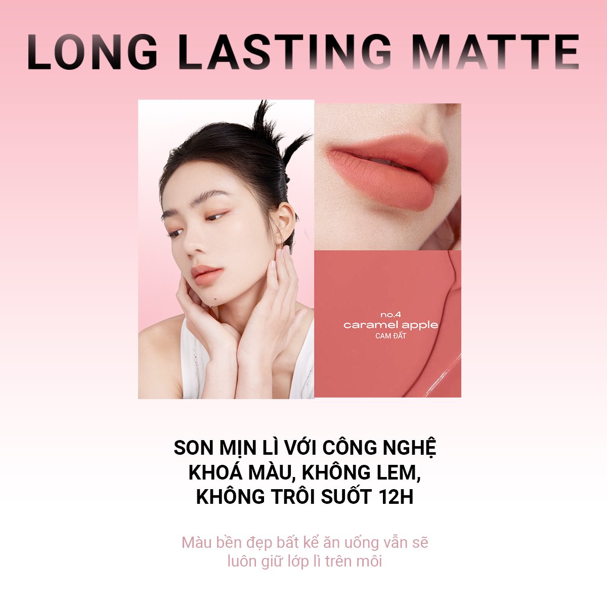 Bộ 6 màu SON TINT LÌ NHẸ MÔI LÂU TRÔI 12H M.O.I LOLLIPOPS - Matte Lasting Lip Tint