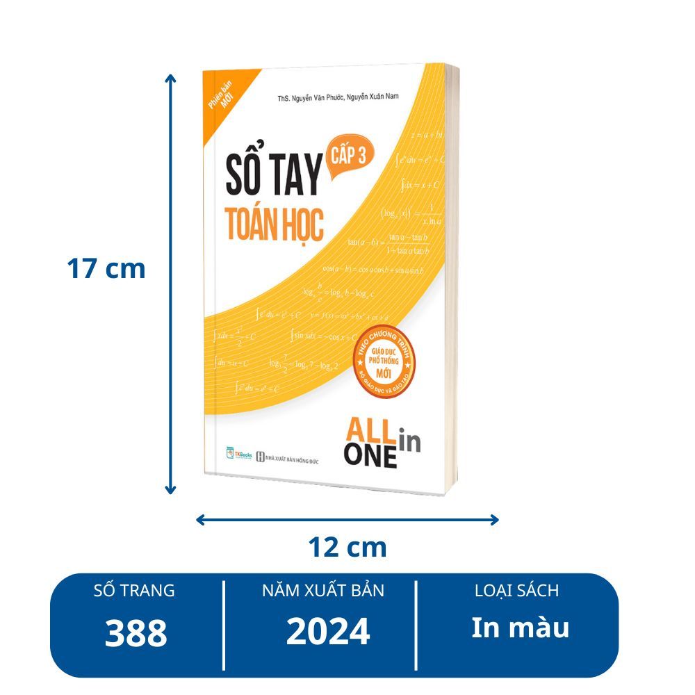 Sách - Sổ tay toán học cấp 3 - All in one