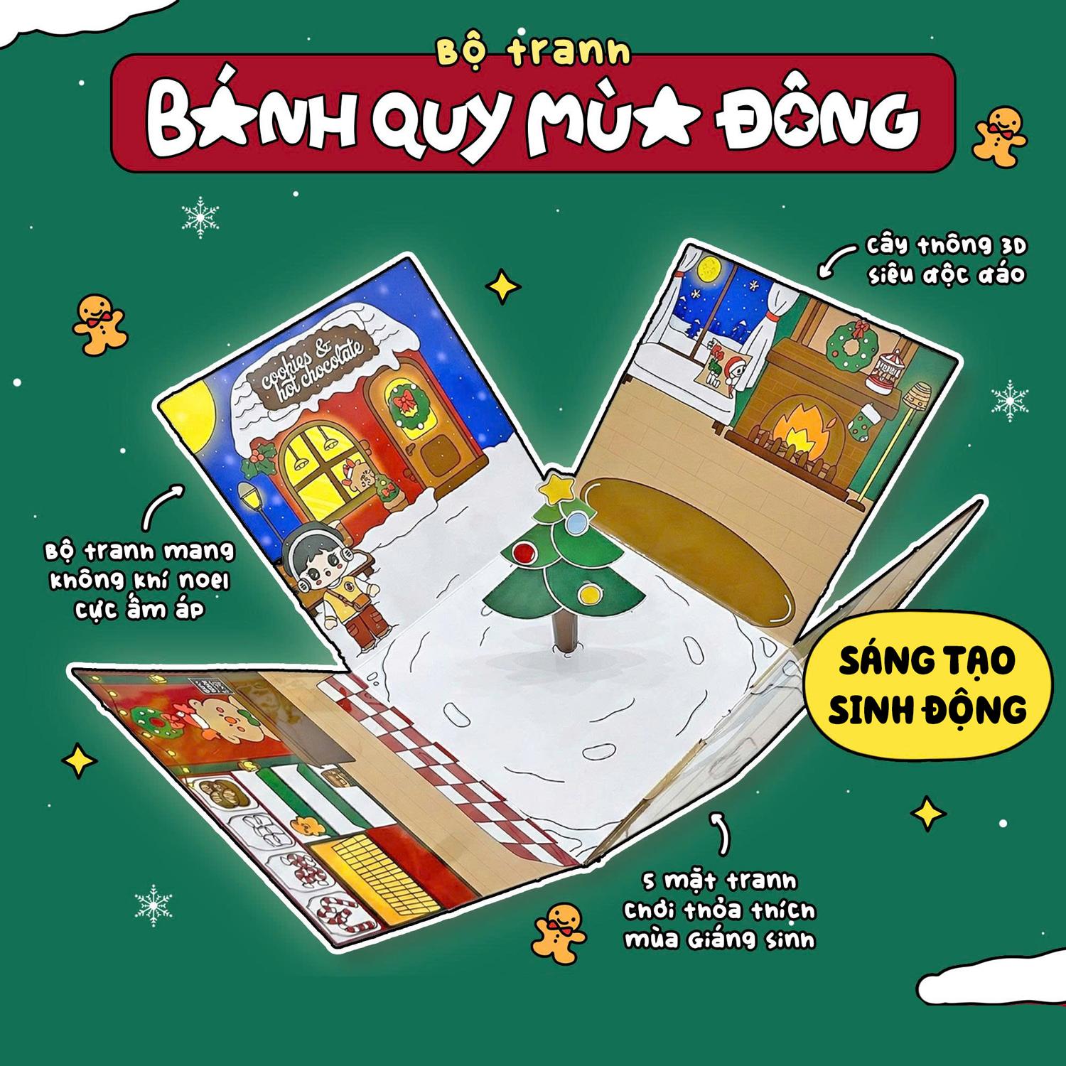 Bộ Tranh Tương Tác Cô Tiên Xanh - Bánh Quy Mùa Đông