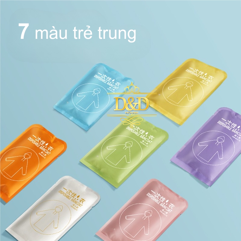 Combo 7 áo mưa du lịch, đi phượt mặc một lần tiện lợi