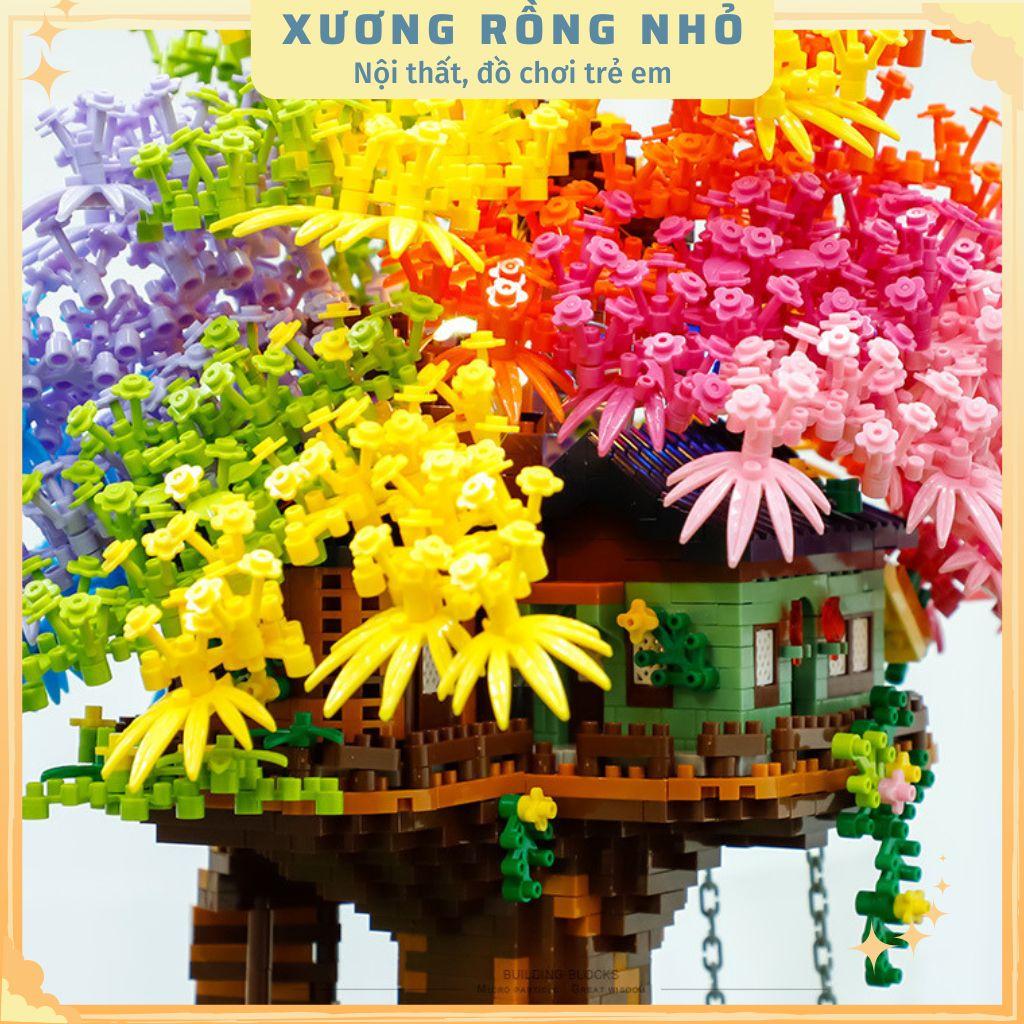 Đồ Chơi Ngôi Nhà Cây Cầu Vồng Phát Sáng Dành Cho Bé - Mô hình cây tree house