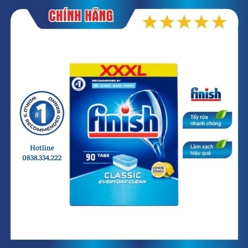 Hộp 90 viên rửa bát Finish Classic hương chanh EU